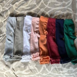 6-12mos** Ruffle Butts footless* 8 pair *All the colors you will need!